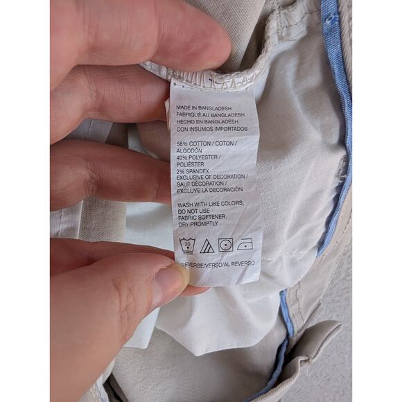 NEW Izod Sportflex Pants Mens 38x34 Cream Performance Plus Stretch - Picture 16 of 16